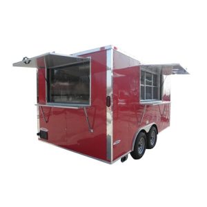 CONCESSION TRAILER 8.5’X14′ RED – VENDING FOOD BBQ CATERING